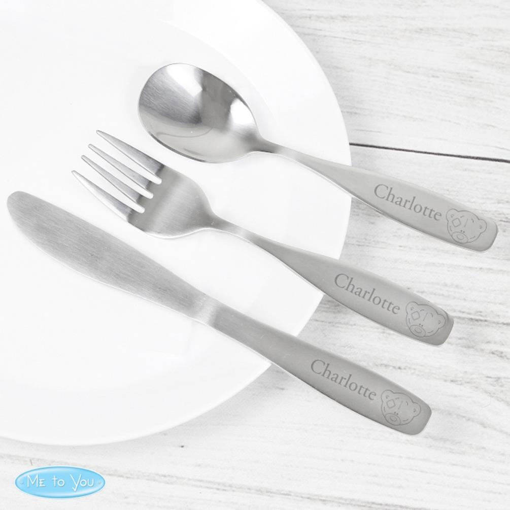Personalised Tiny Tatty Teddy 3 Piece Cutlery Set Extra Image 2